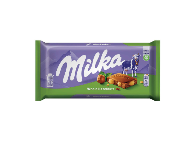Čokolada MILKA celi lešnici 100g 17/1