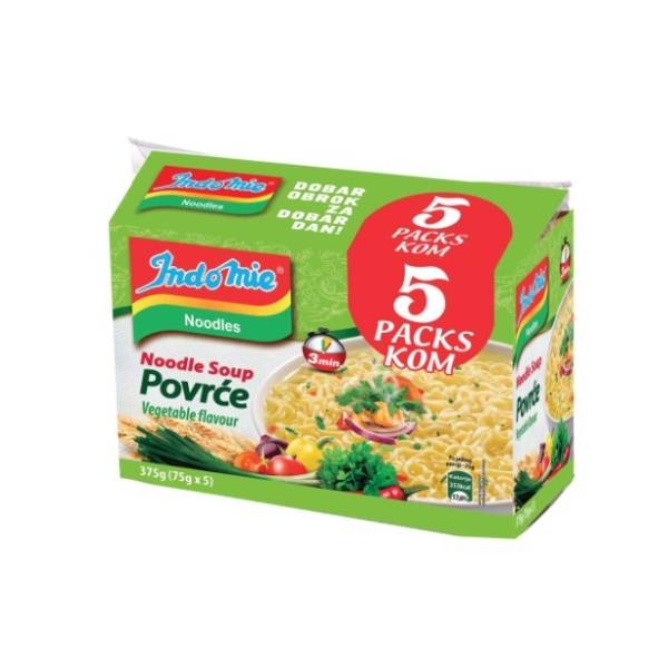 Nudle INDOMIE povrće 5kom 8/1