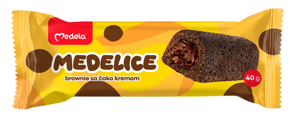 MEDELICE BROWNIE SA COKO KREMOM 40G  24/1
