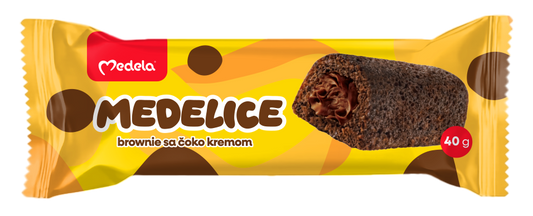 MEDELICE BROWNIE SA COKO KREMOM 40G  24/1