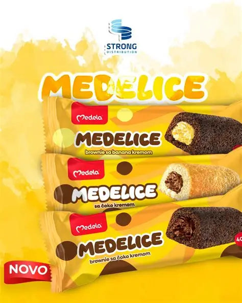 MEDELICE BROWNIE SA BANANA KREMOM 40G  24/1