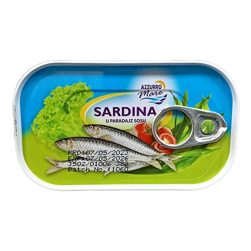 Sardina u paradaiz sosu 125g azzurro mare   100/1***