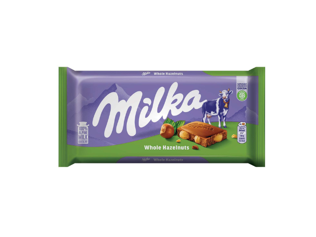 Čokolada MILKA celi lešnici 100g  17/1