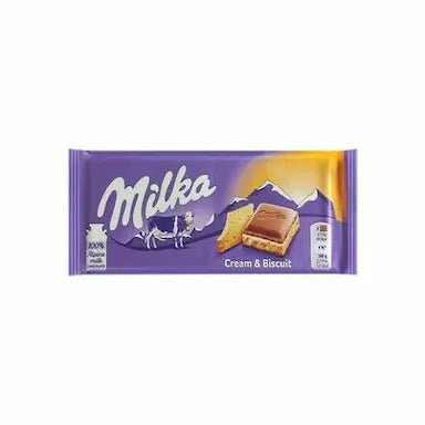 MILKA cream & biscuit 100g   18/1