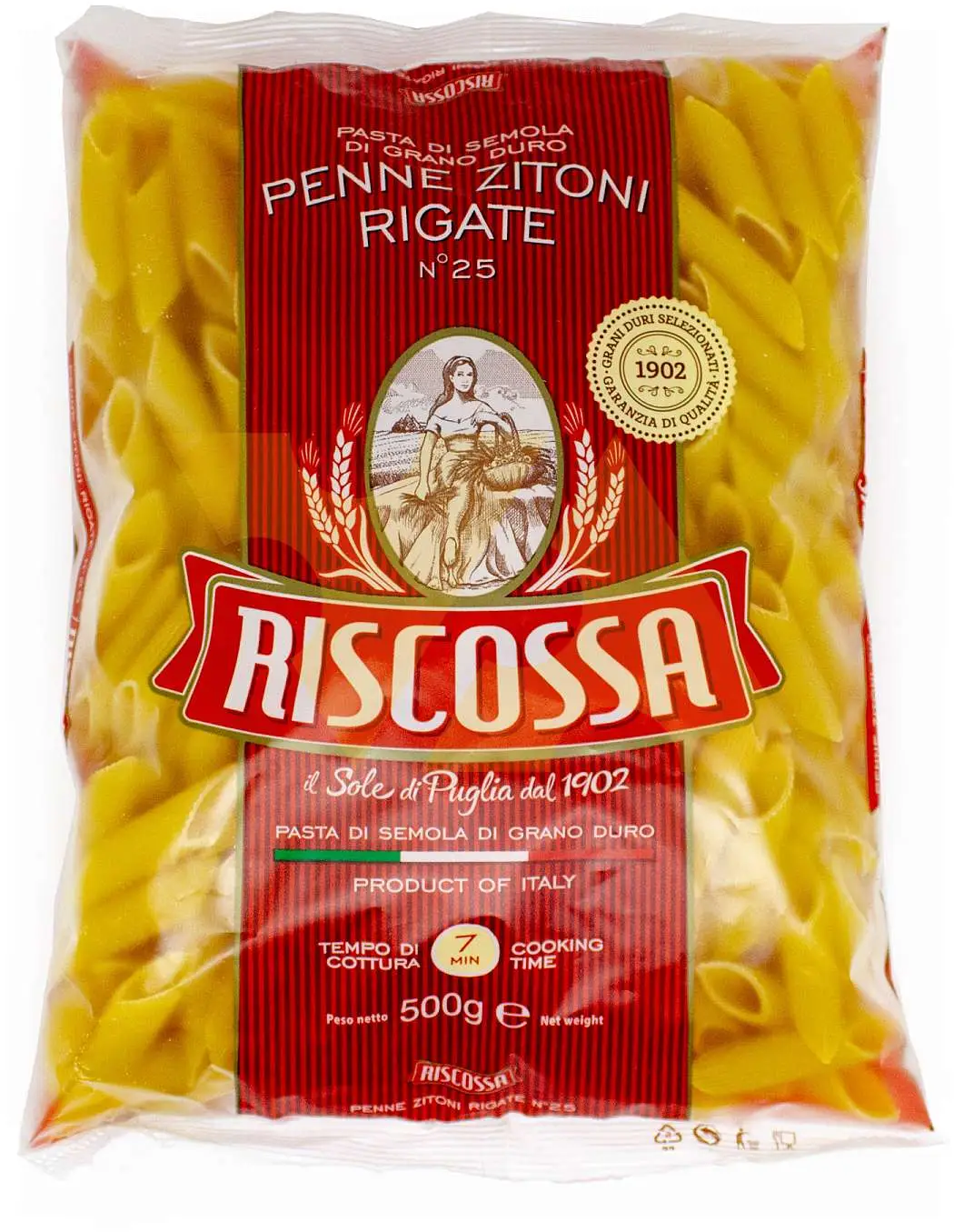 Testenina Penne zitoni rigate 500g RISCOSSA
